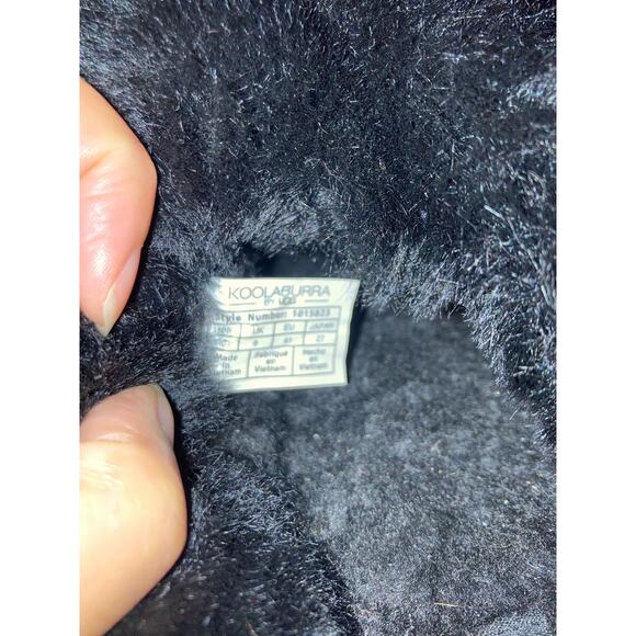 Koolaburra By UGG Women's Milo Slippers Shoes Size 10 Black Suede Shearling - Picture 6 of 7